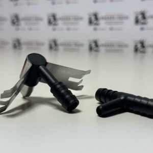 Metalinis nipelis su kabinimo sistema