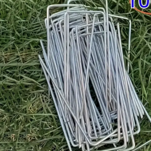 Cinkuotos smeigės U formos, agroplėvelei tvirtinti, 10vnt.